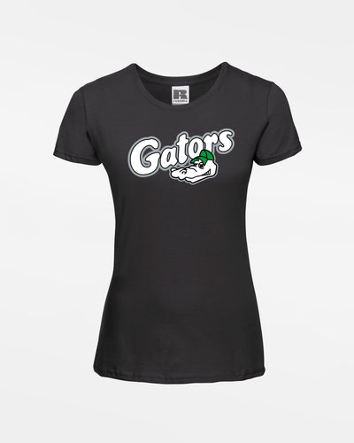 Russell Ladies Basic T-Shirt "Augsburg Gators", Gators & Head, schwarz-DIAMOND PRIDE