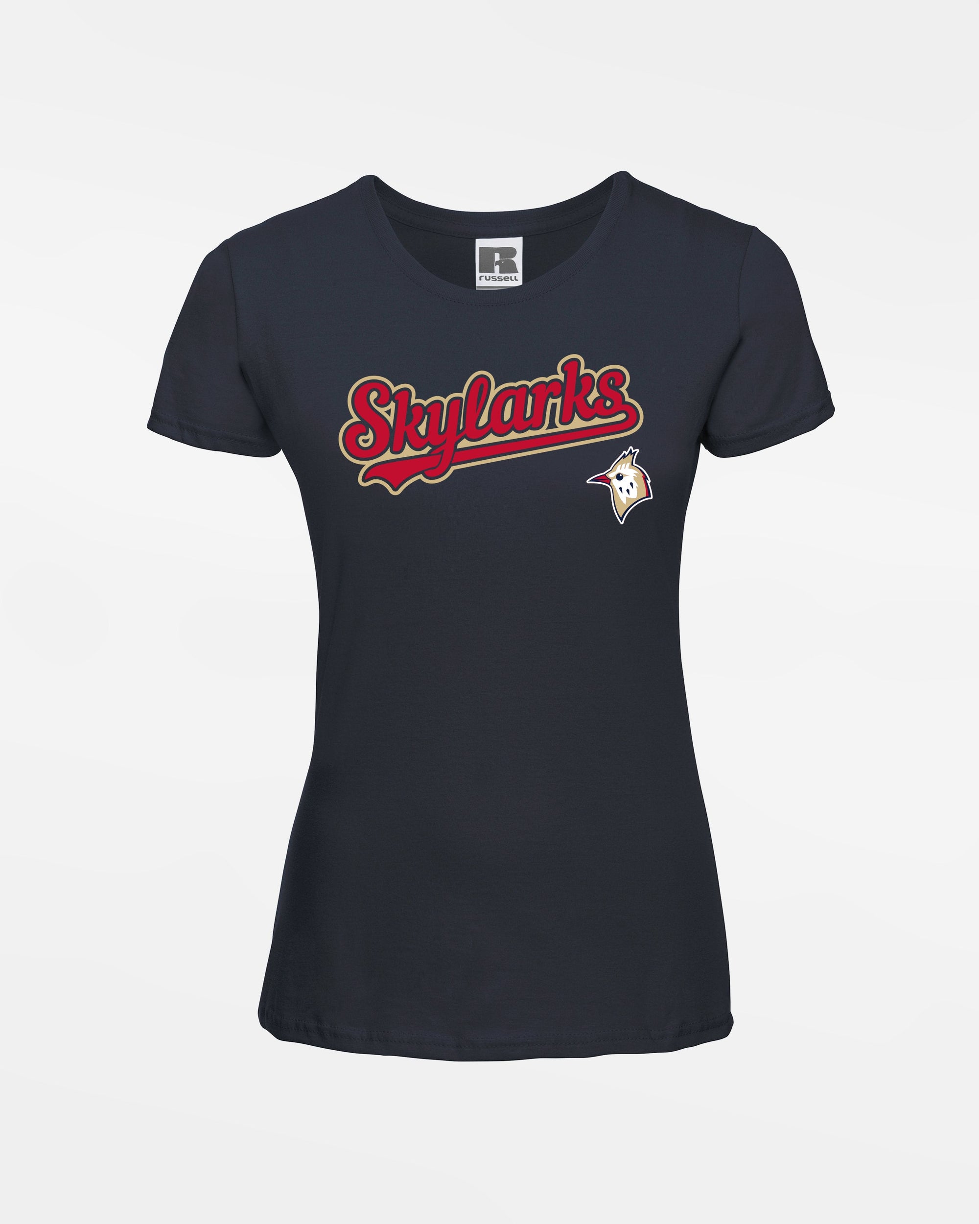 Russell Ladies Basic T-Shirt "Berlin Skylarks", Script & Bird, navy blau-DIAMOND PRIDE
