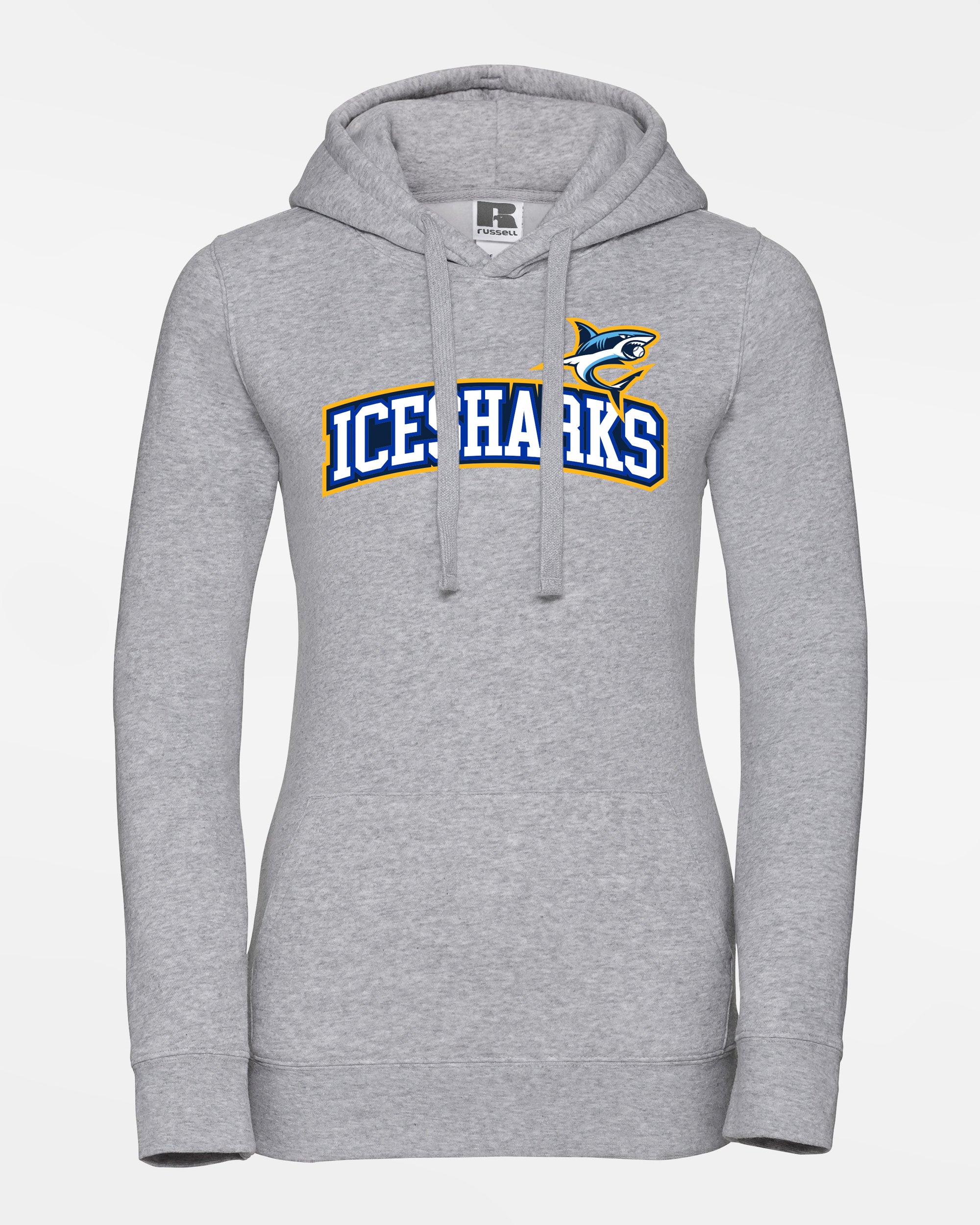 Russell Ladies Premium Heavy Hoodie "Altdorf Icesharks", Script & Shark, heather grau-DIAMOND PRIDE