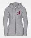 Russell Ladies Premium Heavy Zip-Hoodie, "Berlin Flamingos", F, heather grau-DIAMOND PRIDE