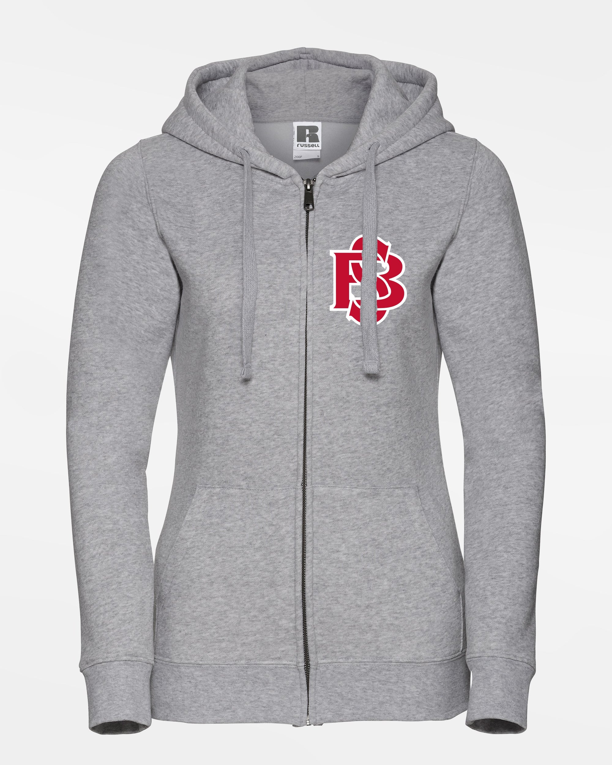 Russell Ladies Premium Heavy Zip-Hoodie "Berlin Sluggers", heather grau-DIAMOND PRIDE