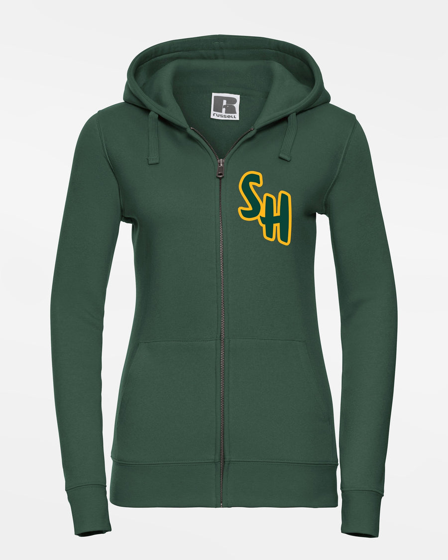 Russell Ladies Premium Heavy Zip-Hoodie "Saarlouis Hornets", SH, dunkelgrün-DIAMOND PRIDE
