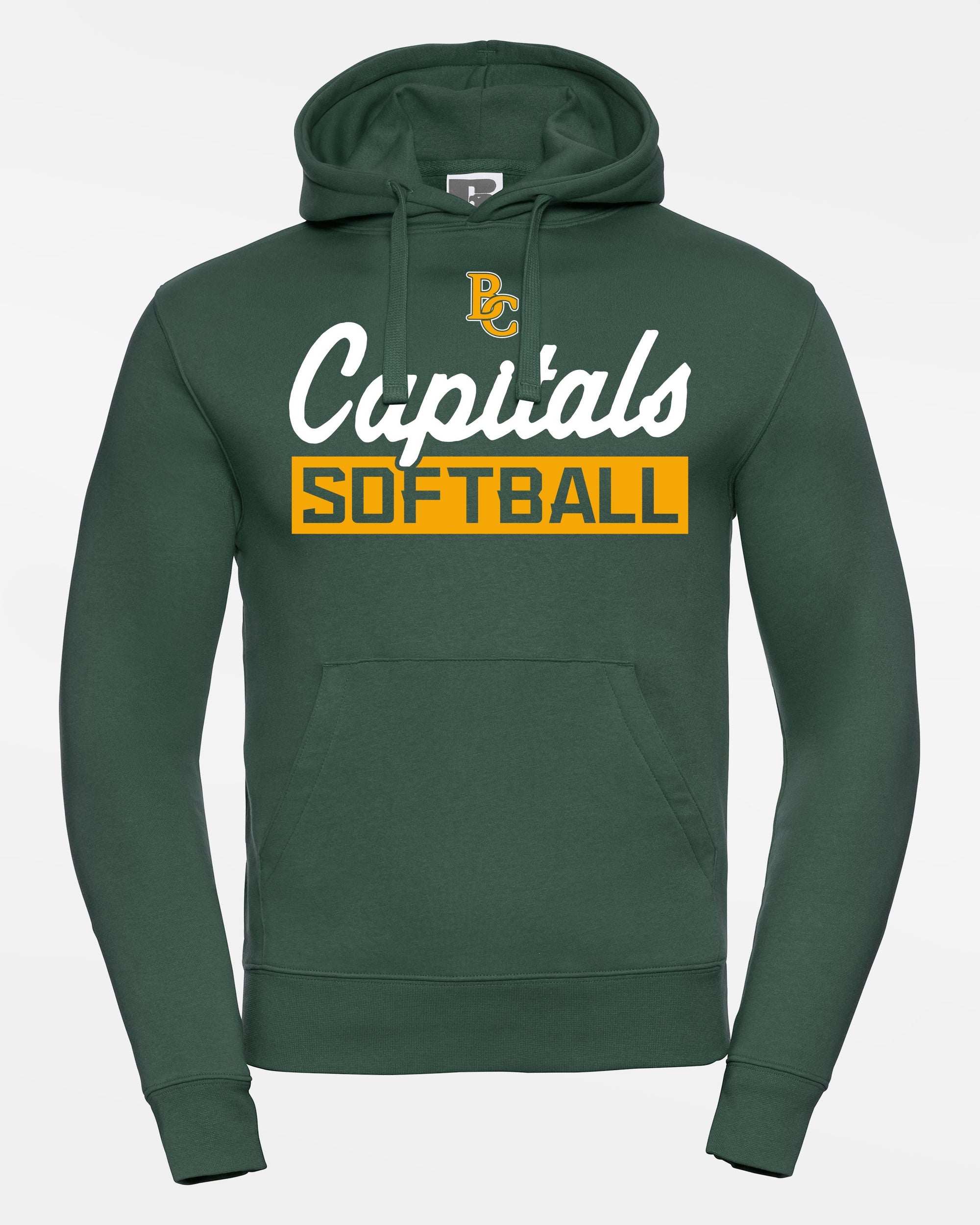 Russell Premium Heavy Hoodie "Bonn Capitals", Softball, dunkelgrün-DIAMOND PRIDE