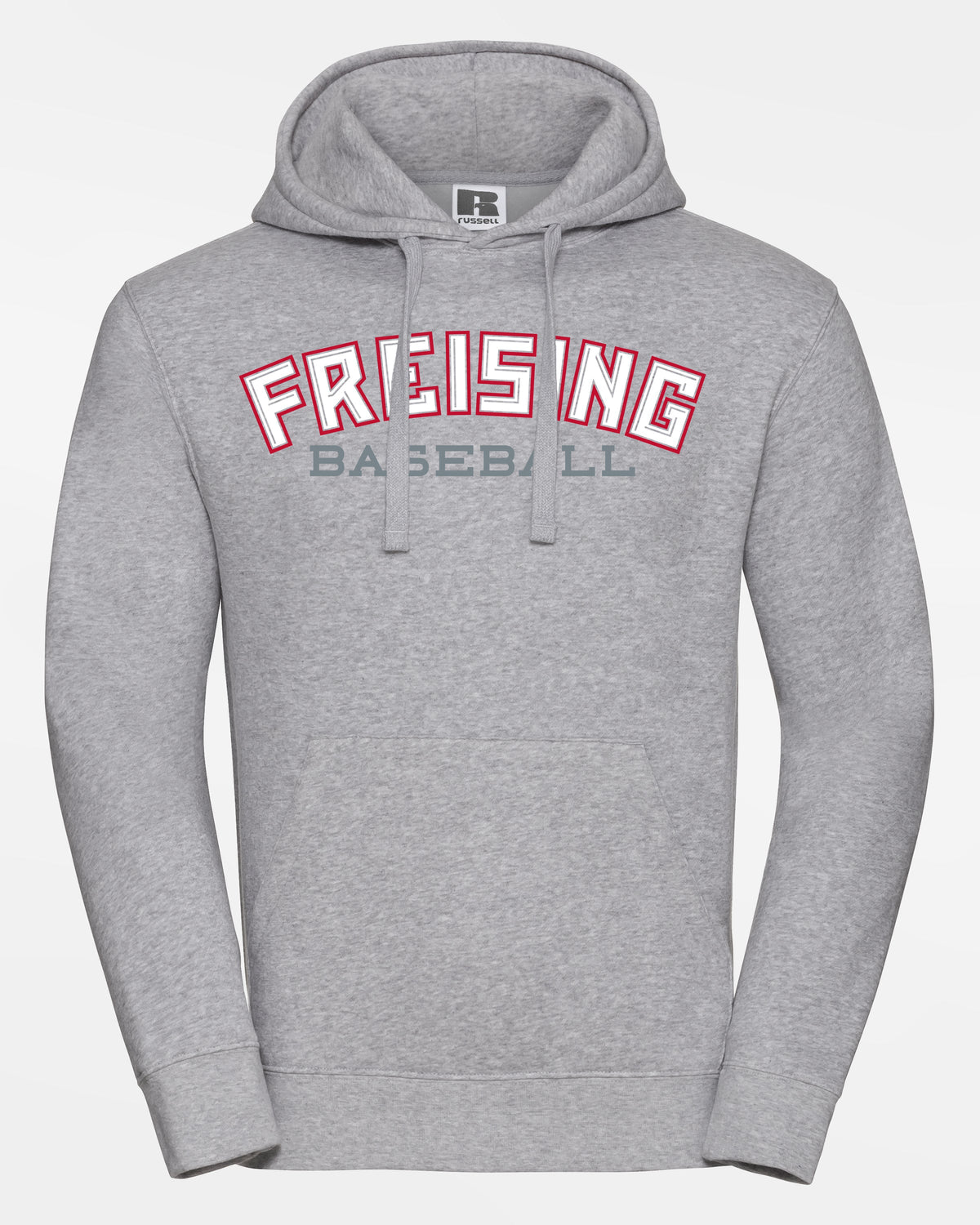 Russell Premium Heavy Hoodie "Freising Grizzlies", Baseball, heather grau