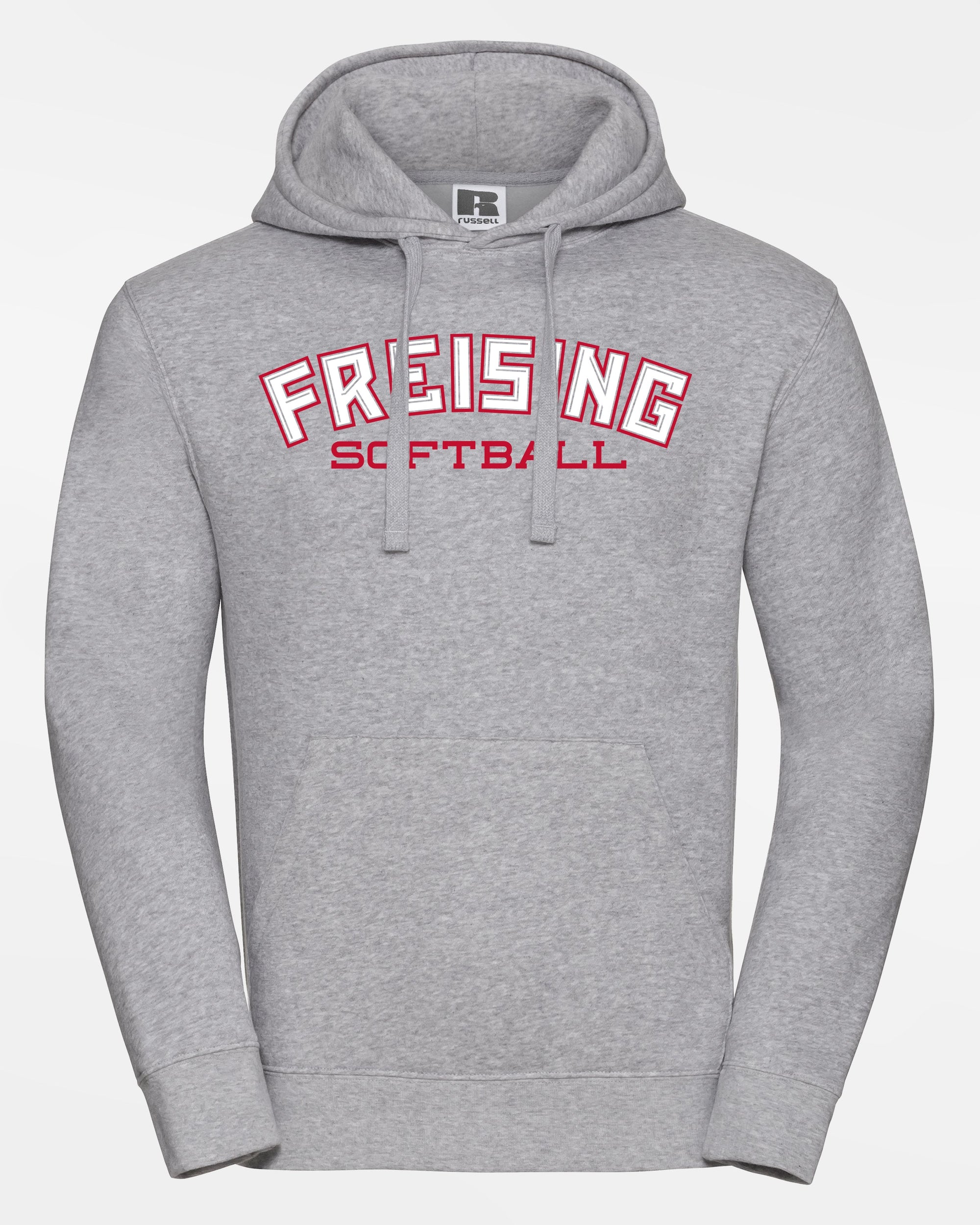 Russell Premium Heavy Hoodie "Freising Grizzlies, Softball, heather grau-DIAMOND PRIDE