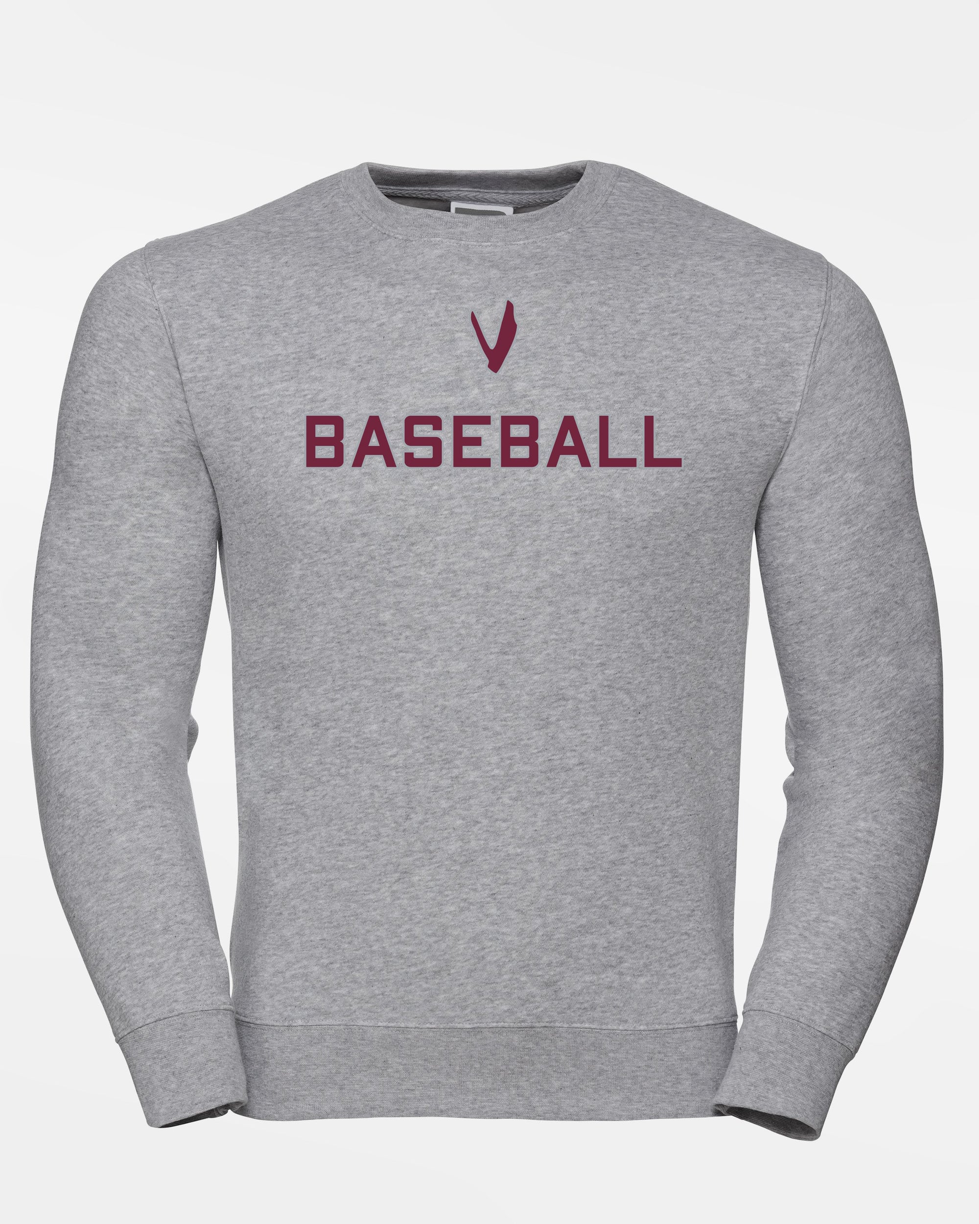 Russell Premium Heavy Sweater "Wesseling Vermins", V & Baseball, heather grau-DIAMOND PRIDE