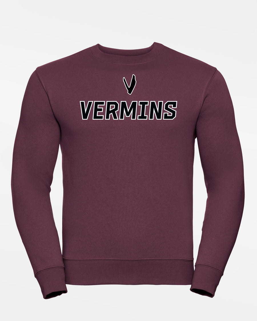 Russell Premium Heavy Sweater "Wesseling Vermins", V & Vermins, maroon-rot-DIAMOND PRIDE