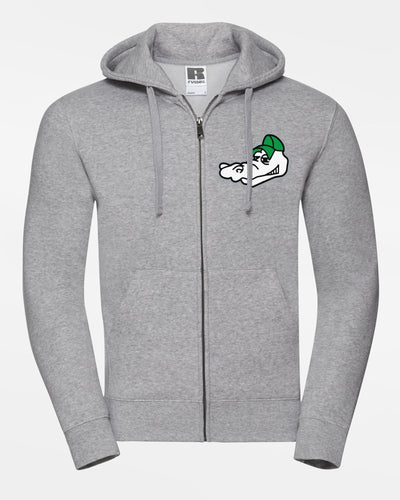 Russell Premium Heavy Zip-Hoodie "Augsburg Gators", Head, heather grau-DIAMOND PRIDE