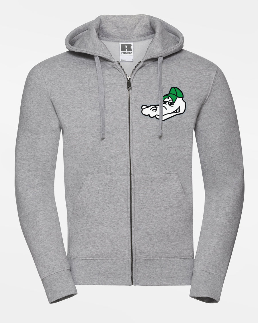 Russell Premium Heavy Zip-Hoodie "Augsburg Gators", Head, heather grau-DIAMOND PRIDE