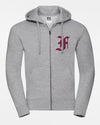 Russell Premium Heavy Zip-Hoodie, "Berlin Flamingos", F, heather grau-DIAMOND PRIDE