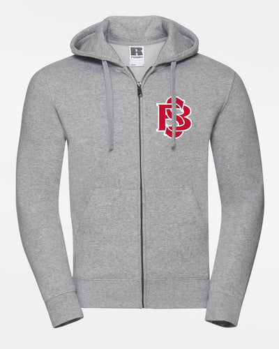 Russell Premium Heavy Zip-Hoodie, "Berlin Sluggers", BS, heather grau-DIAMOND PRIDE