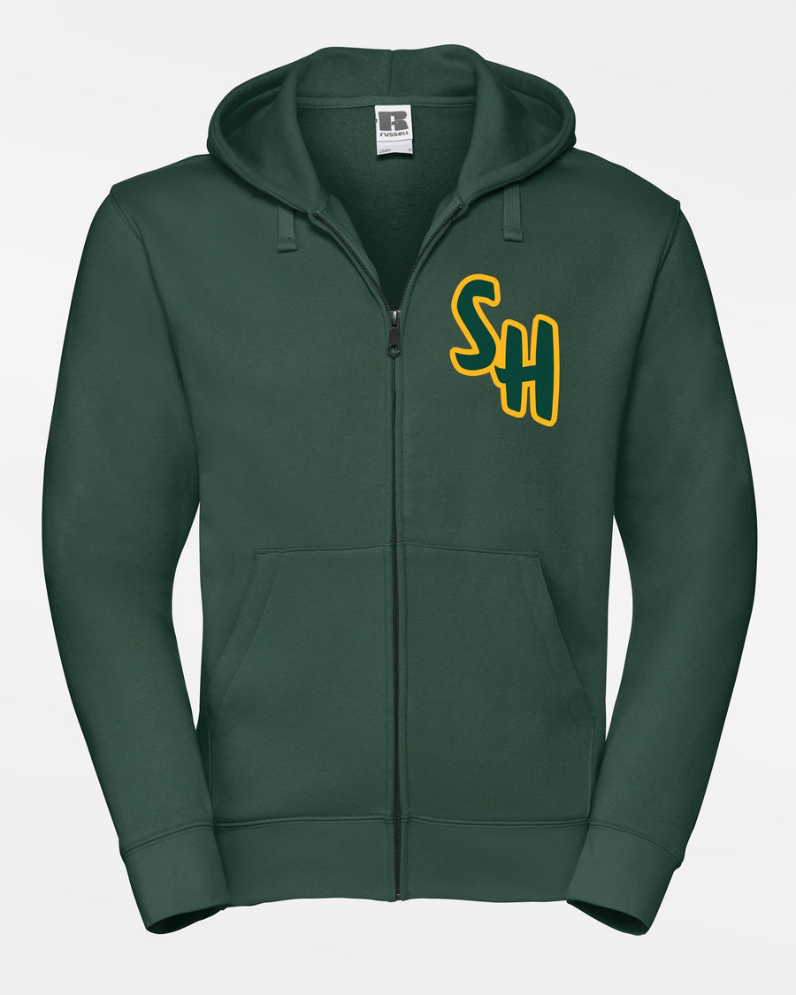 Russell Premium Heavy Zip-Hoodie "Saarlouis Hornets", SH, dunkelgrün-DIAMOND PRIDE