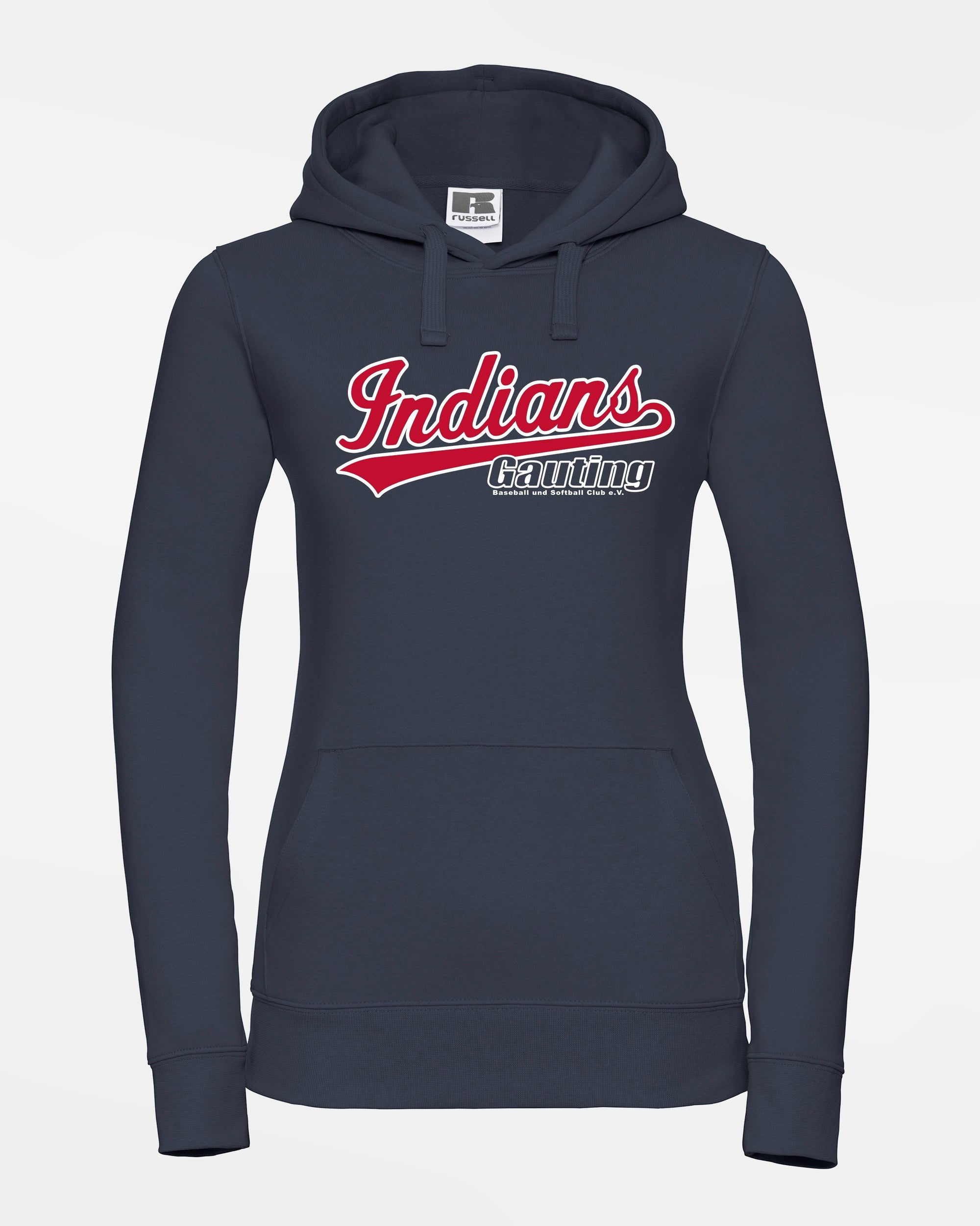 Russell Premium Ladies Heavy Hoodie "Gauting Indians", Script, navy blau-DIAMOND PRIDE