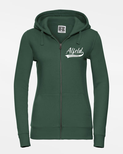 Russell Premium Ladies Heavy Zip-Hoodie "Alfeld Greenhorns", dunkelgrün-DIAMOND PRIDE