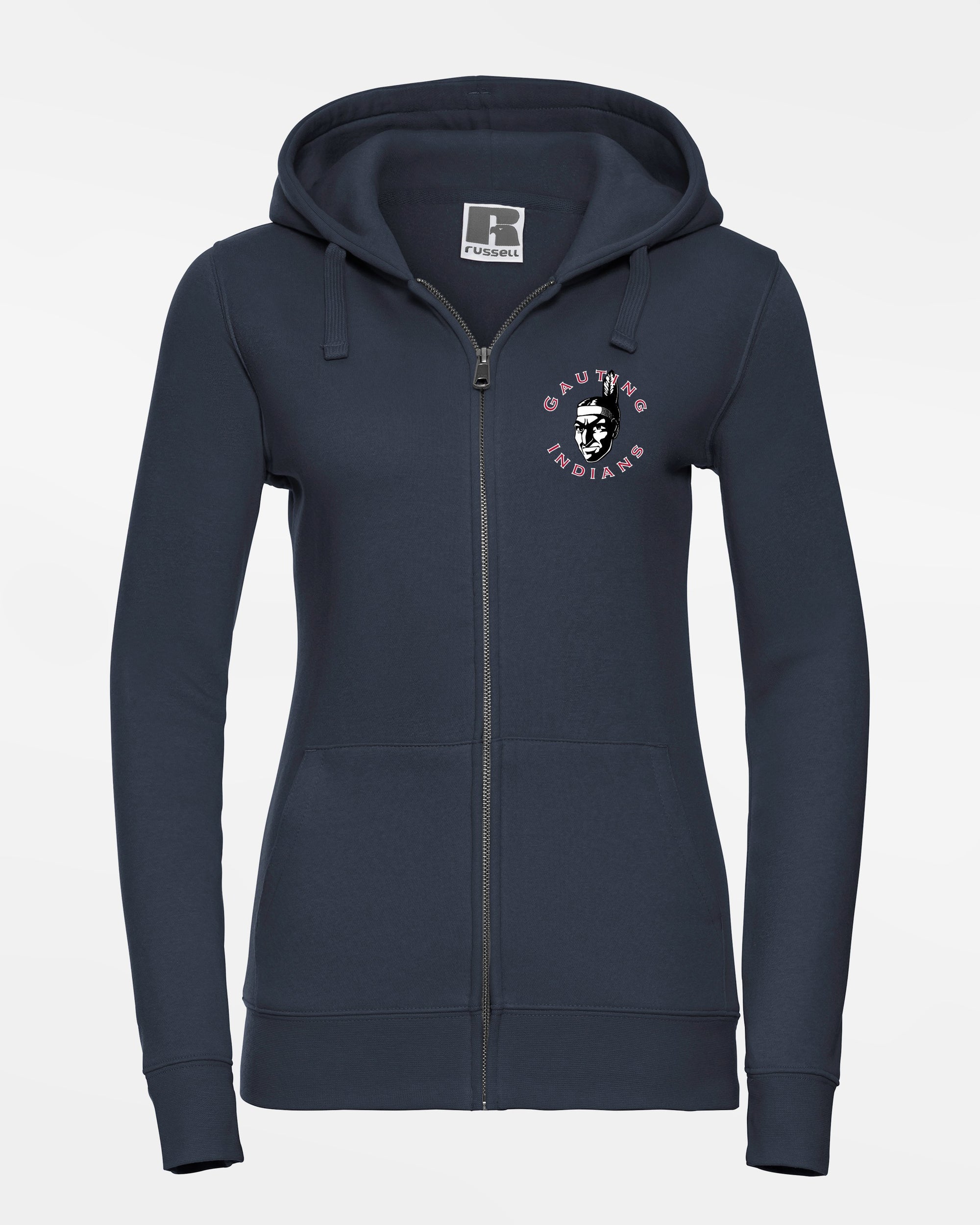 Russell Premium Ladies Heavy Zip-Hoodie "Gauting Indians", Crest, navy blau-DIAMOND PRIDE