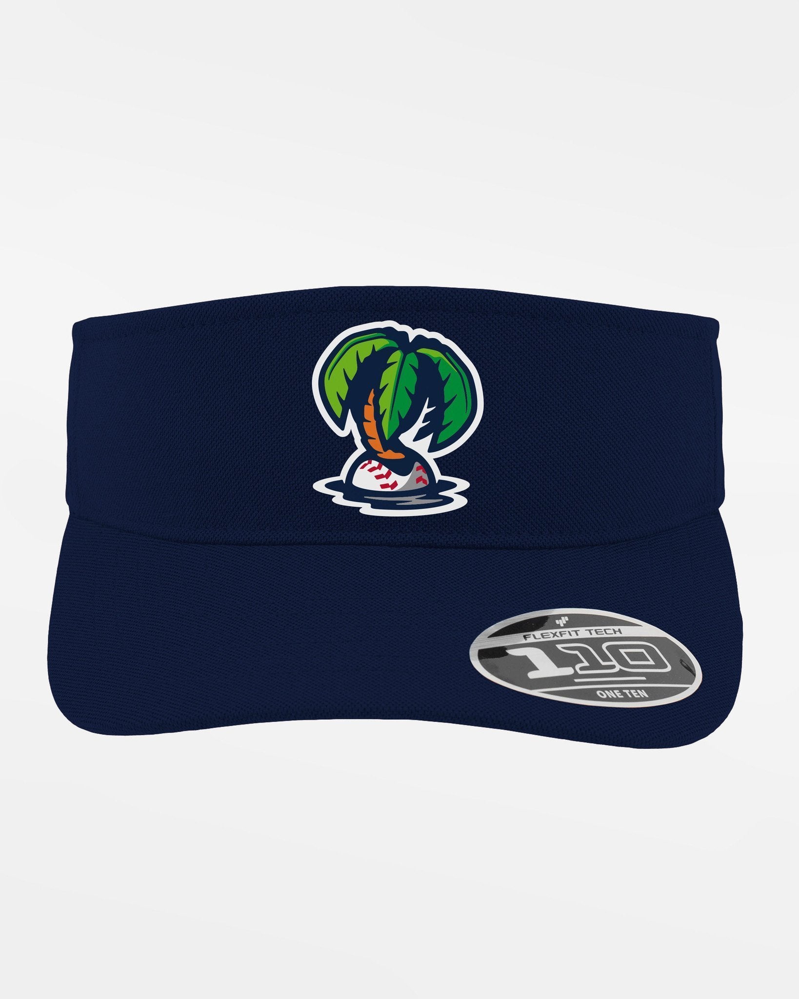 Yupoong Flexfit Functional Visor "Munich Caribes", Palme, navy blau-DIAMOND PRIDE
