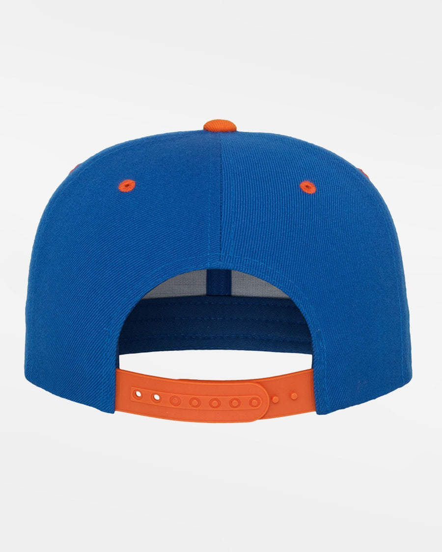 Snapback Cap "Laufer Wölfe" Wolf, Street Edition, royal blau/orange - One Size Fits All (OSFA)-DIAMOND PRIDE