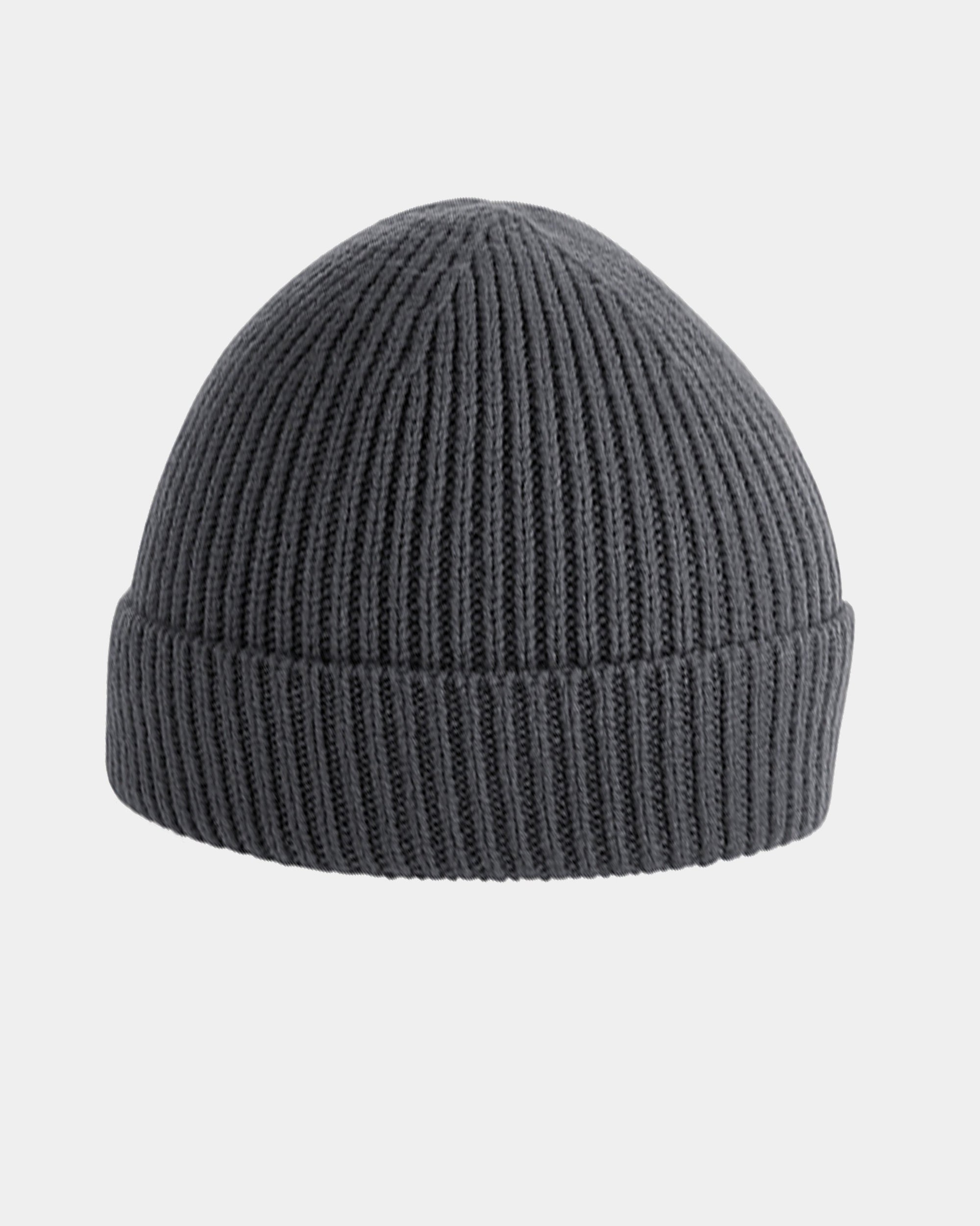 Diamond Pride Basic Knit-Ribbed Beanie, dunkelgrau-DIAMOND PRIDE