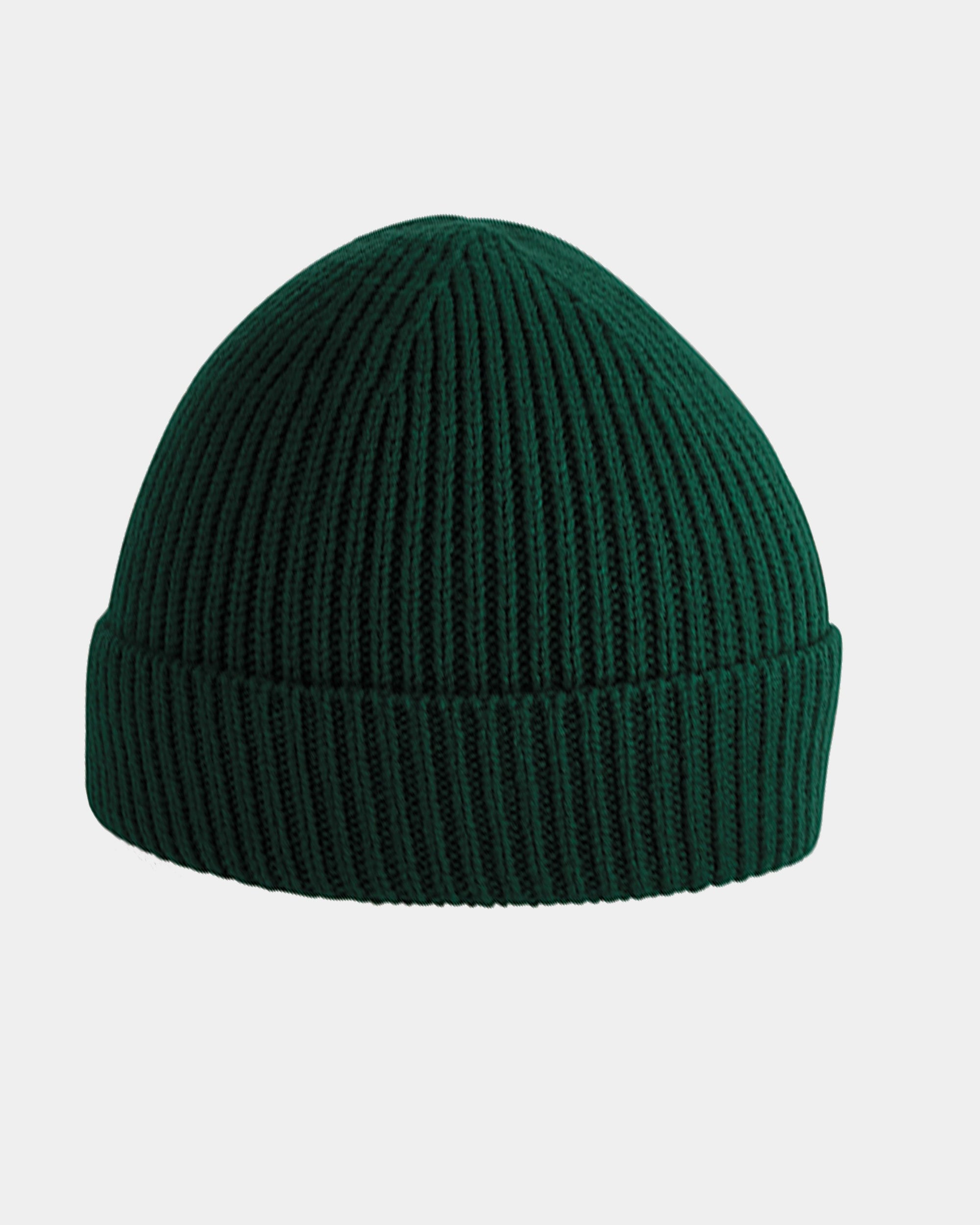 Diamond Pride Basic Knit-Ribbed Beanie, dunkelgrün-DIAMOND PRIDE