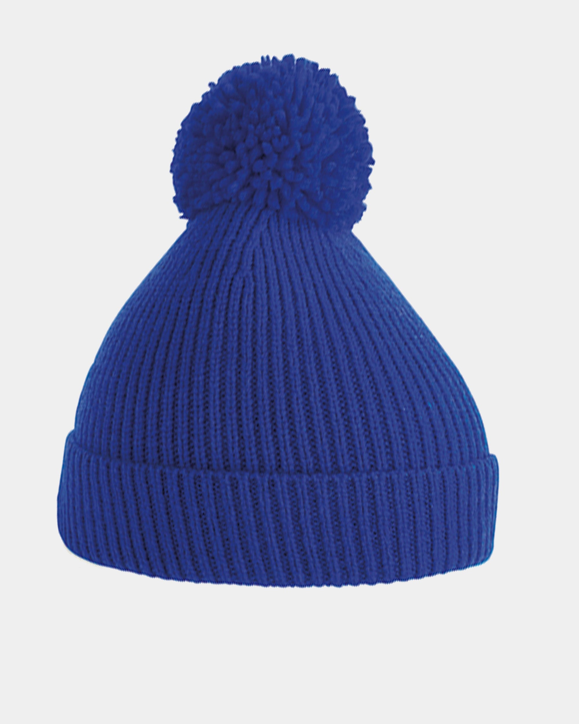 Diamond Pride Basic Knit-Ribbed PomPom-Beanie, royal-blau-DIAMOND PRIDE