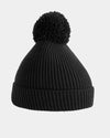 Diamond Pride Basic Knit-Ribbed PomPom-Beanie, schwarz-DIAMOND PRIDE