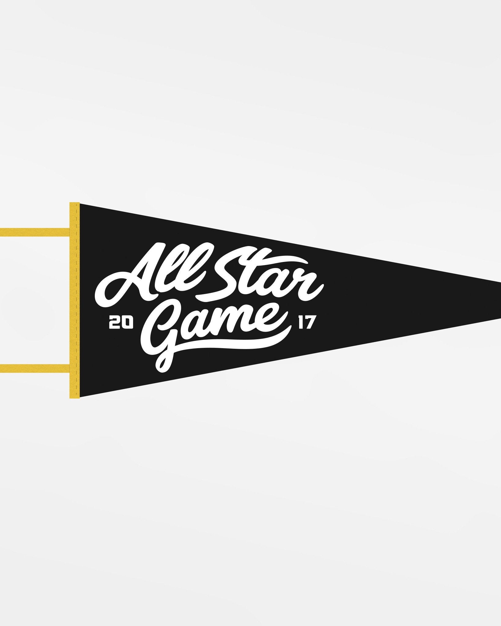 Diamond Pride Filz Pennant Flag "All Star Game 2017", schwarz - gelb-DIAMOND PRIDE