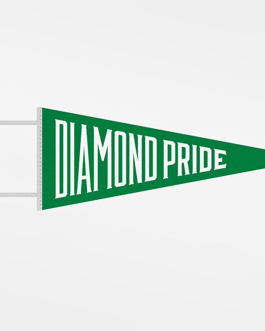 Diamond Pride Filz Pennant Flag "Diamond Pride", kelly grün - weiss-DIAMOND PRIDE