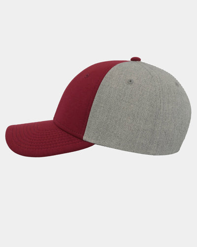 Diamond Pride Premium Contrast Snapback Cap, heather grau-weinrot-DIAMOND PRIDE