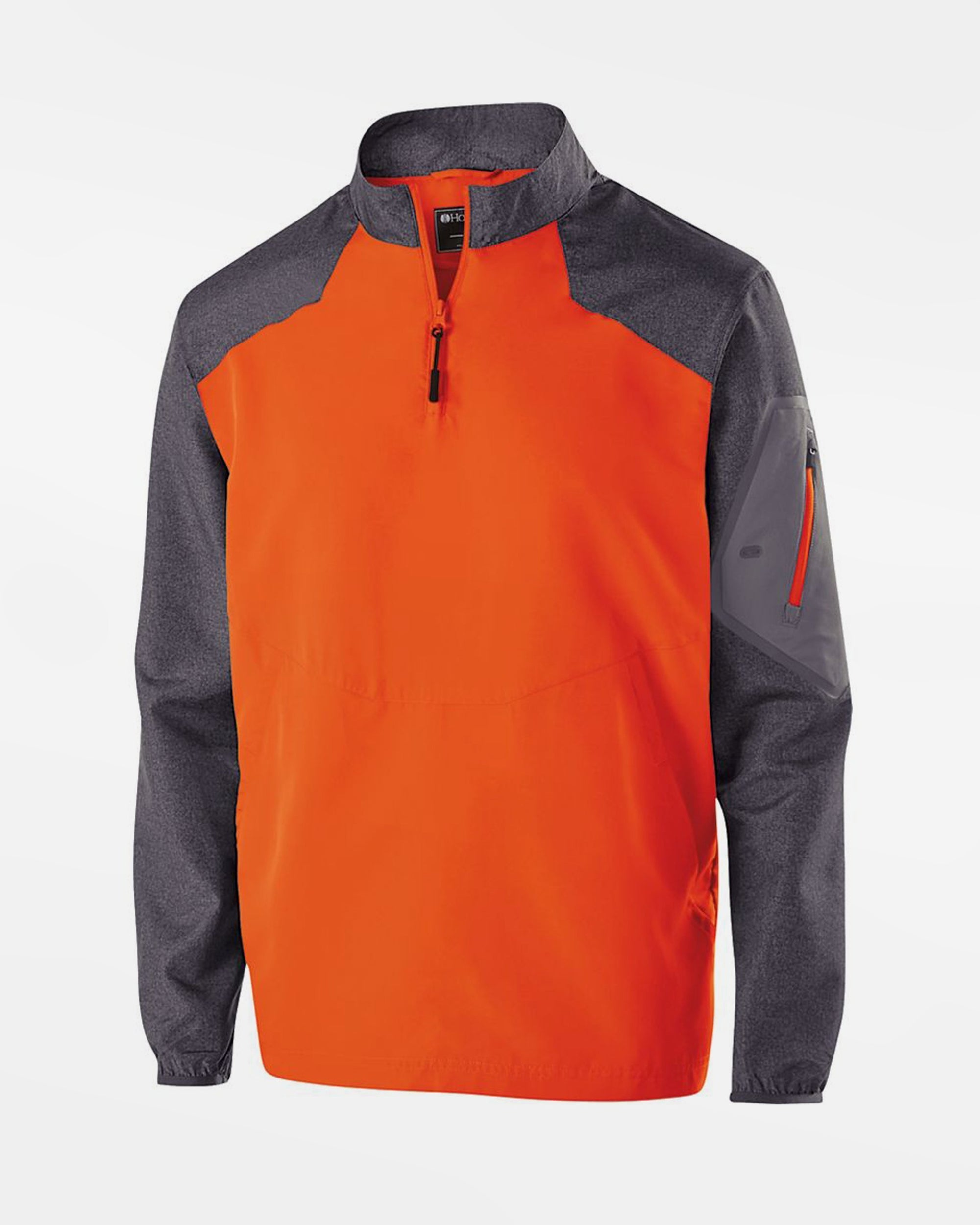 Holloway Raider Warmup Longsleeve Pullover, orange-grau-DIAMOND PRIDE