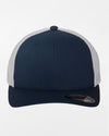 Yupoong Flexfit Mesh Trucker Cap, weiss-navy blau-DIAMOND PRIDE