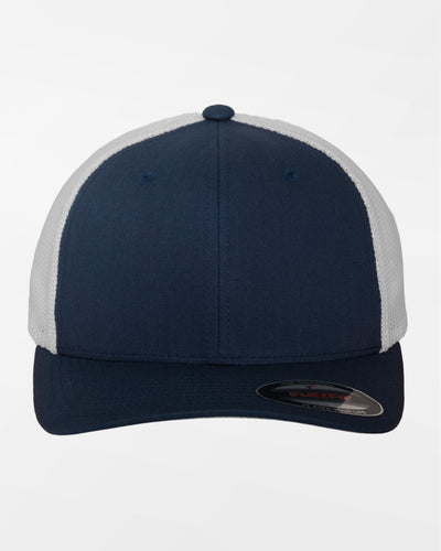 Yupoong Flexfit Mesh Trucker Cap, weiss-navy blau-DIAMOND PRIDE