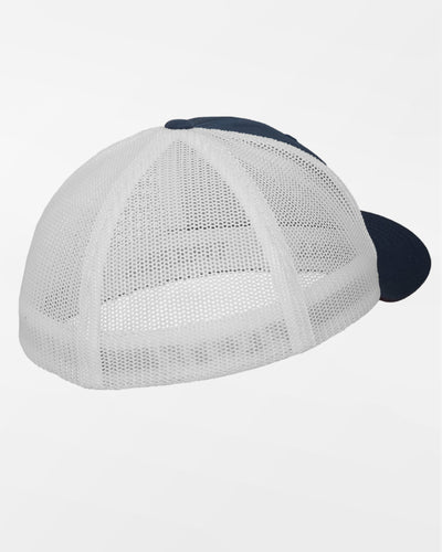 Yupoong Flexfit Mesh Trucker Cap, weiss-navy blau-DIAMOND PRIDE