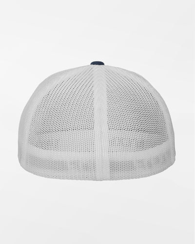 Yupoong Flexfit Mesh Trucker Cap, weiss-navy blau-DIAMOND PRIDE