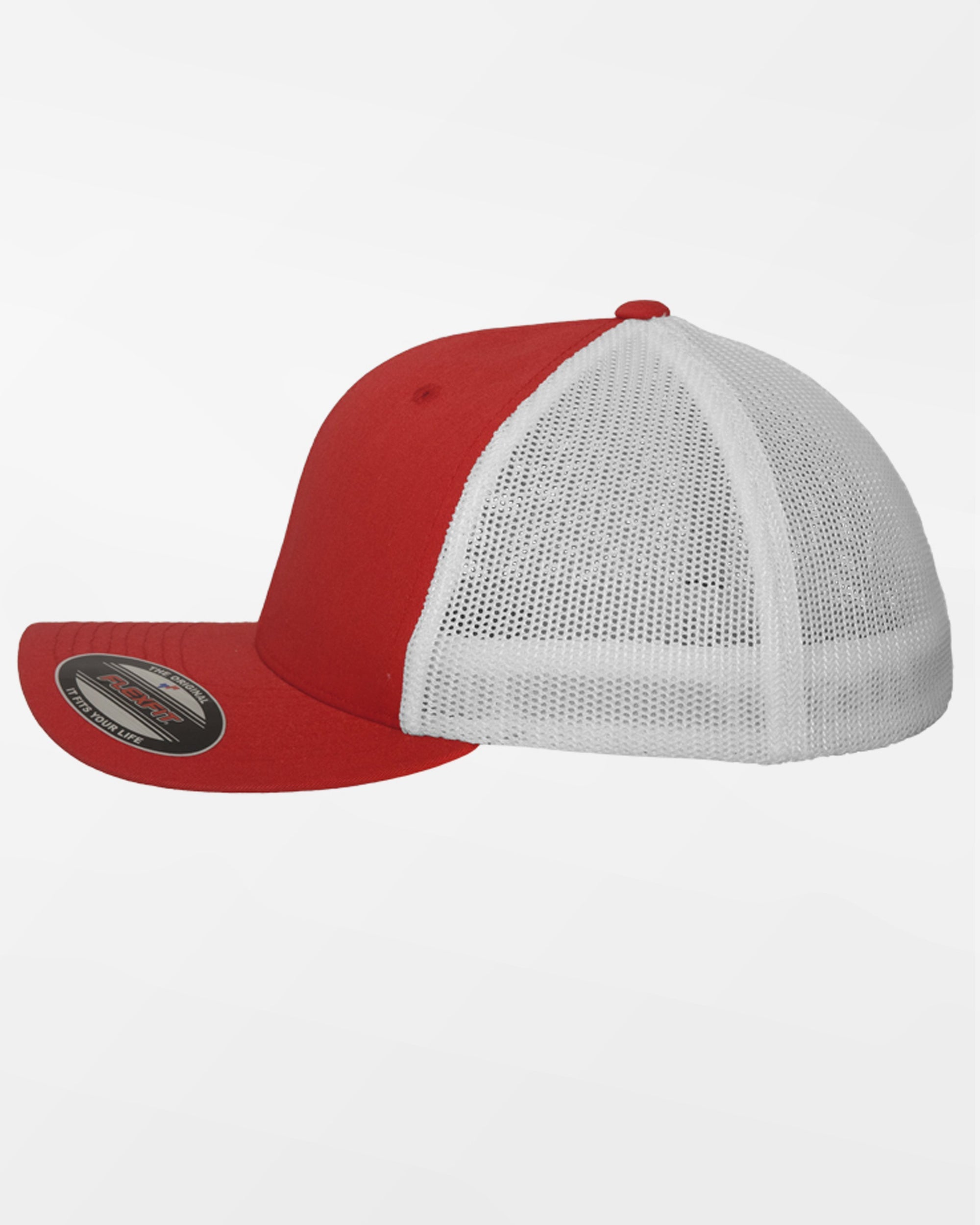 Yupoong Flexfit Mesh Trucker Cap, weiss-rot-DIAMOND PRIDE