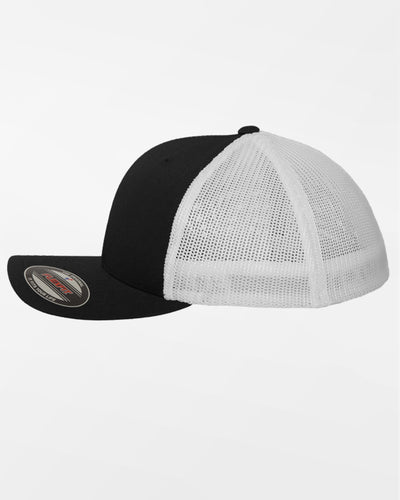 Yupoong Flexfit Mesh Trucker Cap, weiss-schwarz-DIAMOND PRIDE