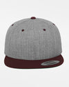 Yupoong Snapback Cap 2-Tone, heather grau-maroon rot-DIAMOND PRIDE