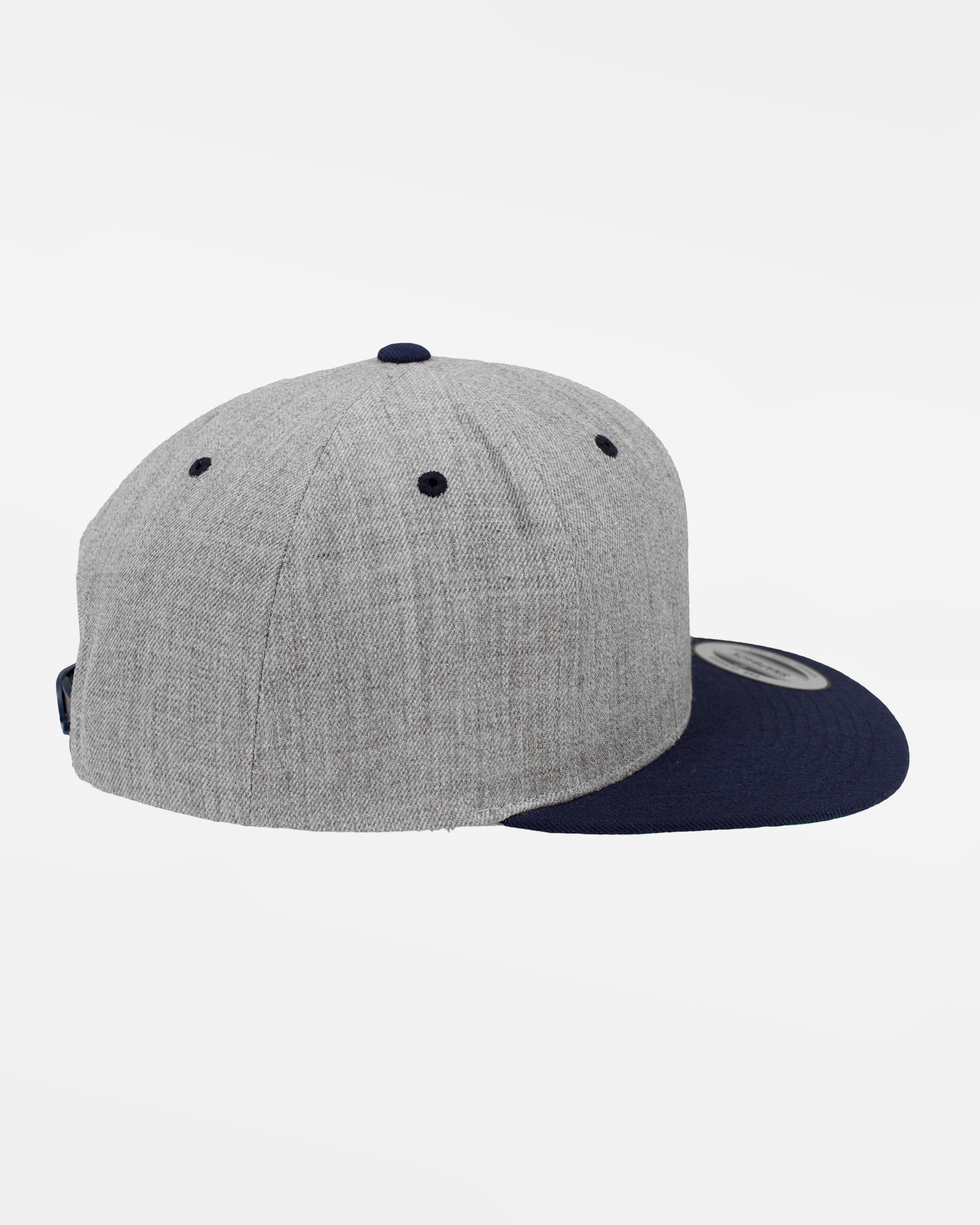 Yupoong Snapback Cap 2-Tone, heather grau-navy blau-DIAMOND PRIDE