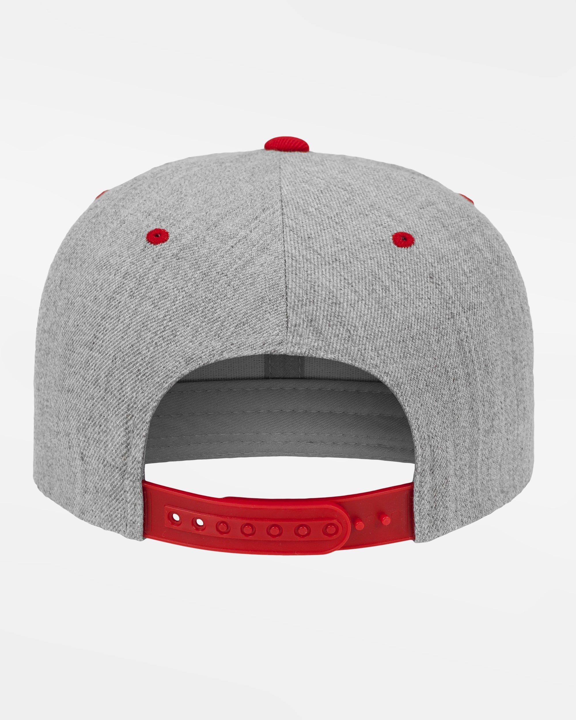 Yupoong Snapback Cap 2-Tone, heather grau-rot-DIAMOND PRIDE