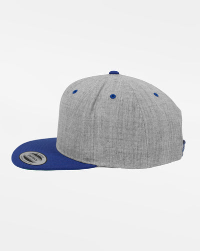 Yupoong Snapback Cap 2-Tone, heather grau-royal blau-DIAMOND PRIDE