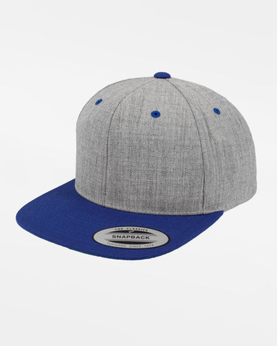 Yupoong Snapback Cap 2-Tone, heather grau-royal blau-DIAMOND PRIDE