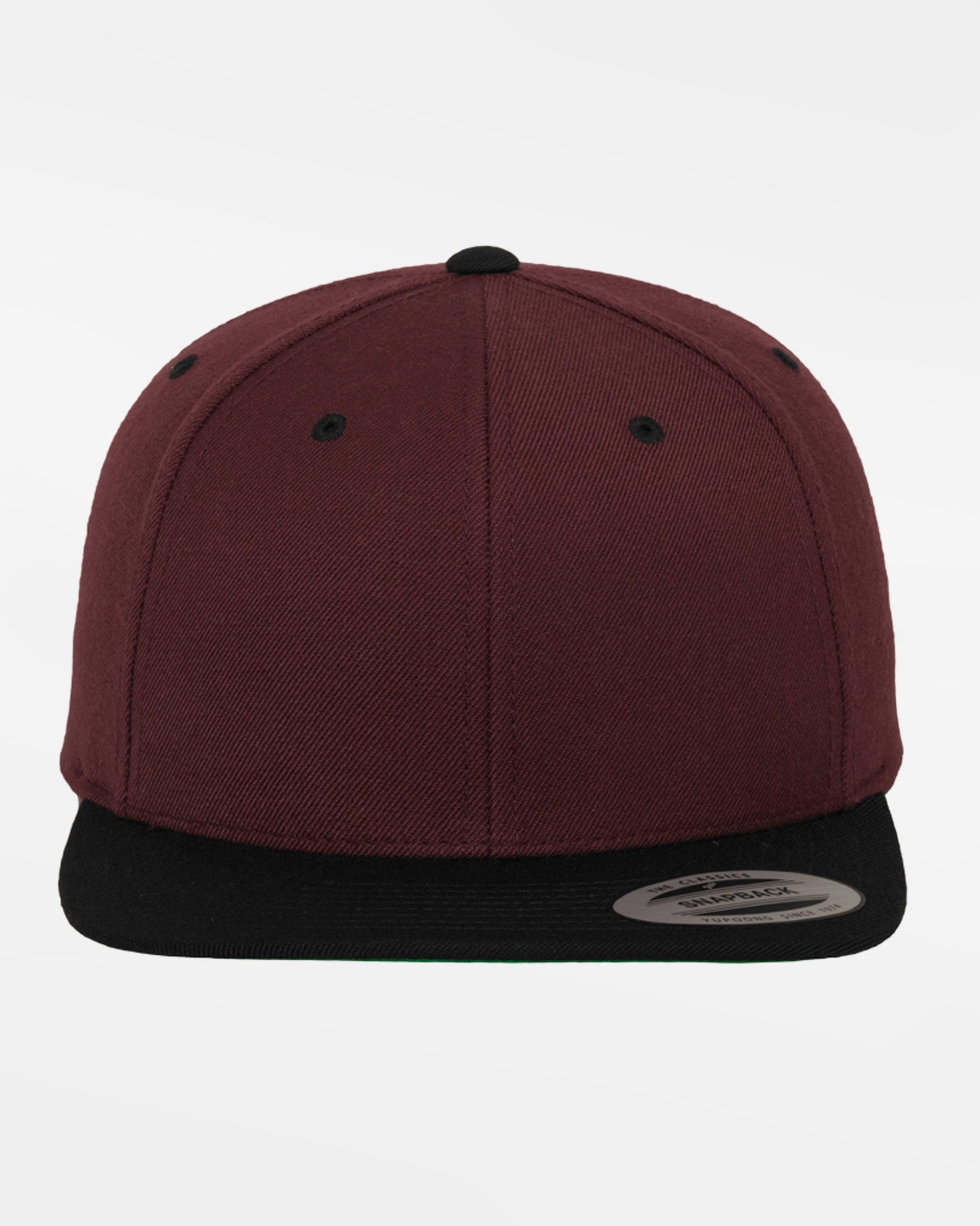 Yupoong Snapback Cap 2-Tone, maroon rot-schwarz-DIAMOND PRIDE