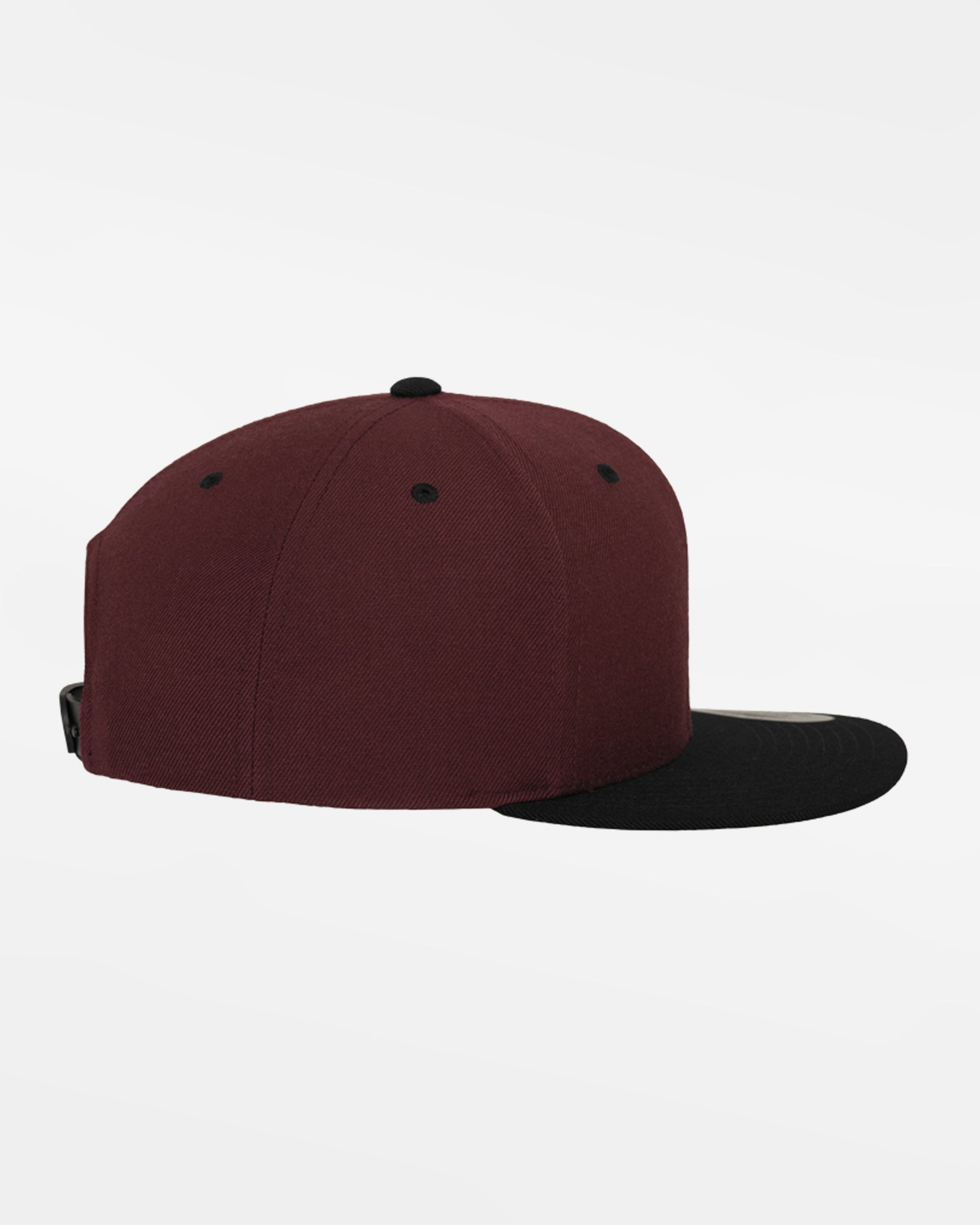 Yupoong Snapback Cap 2-Tone, maroon rot-schwarz-DIAMOND PRIDE