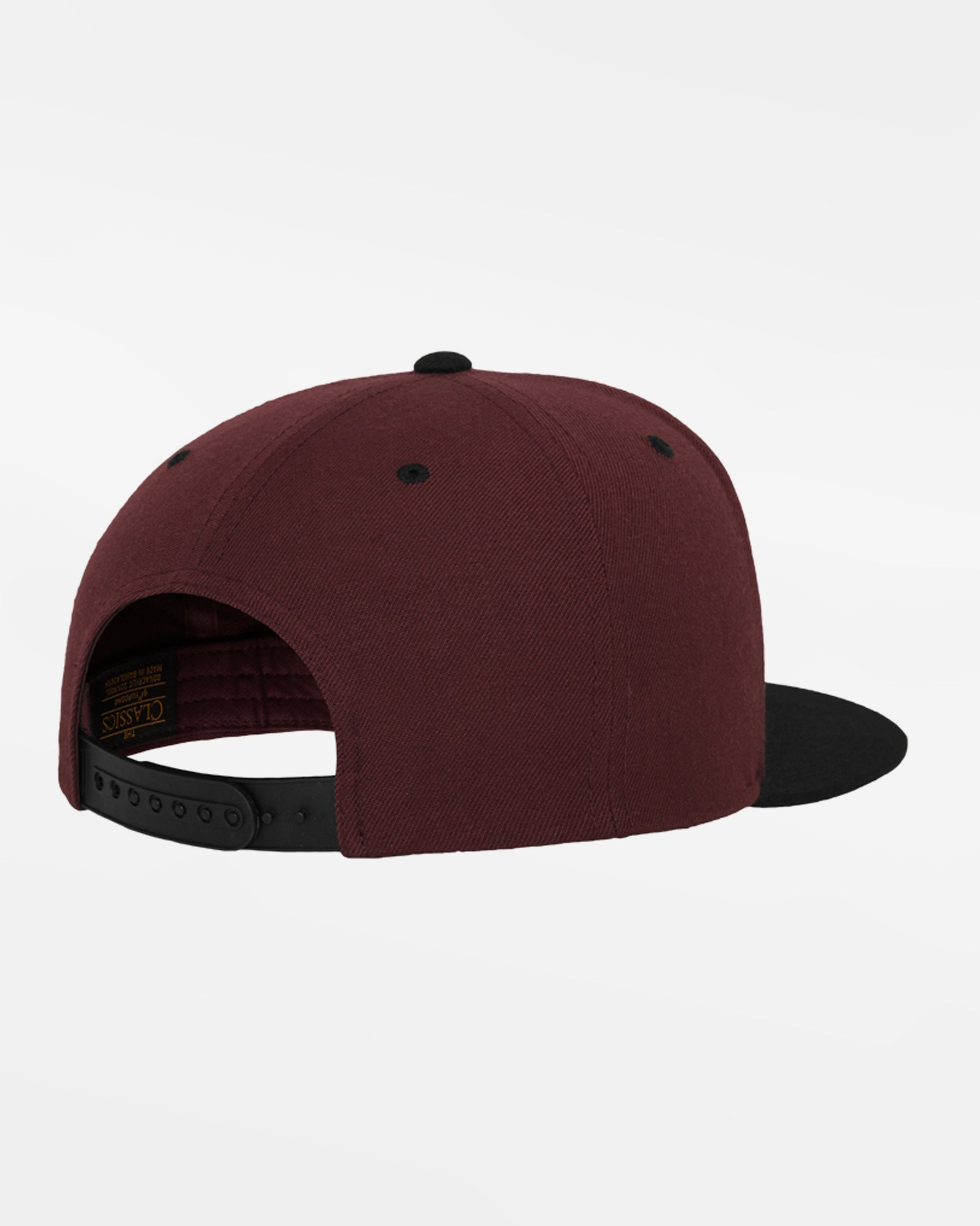 Yupoong Snapback Cap 2-Tone, maroon rot-schwarz-DIAMOND PRIDE
