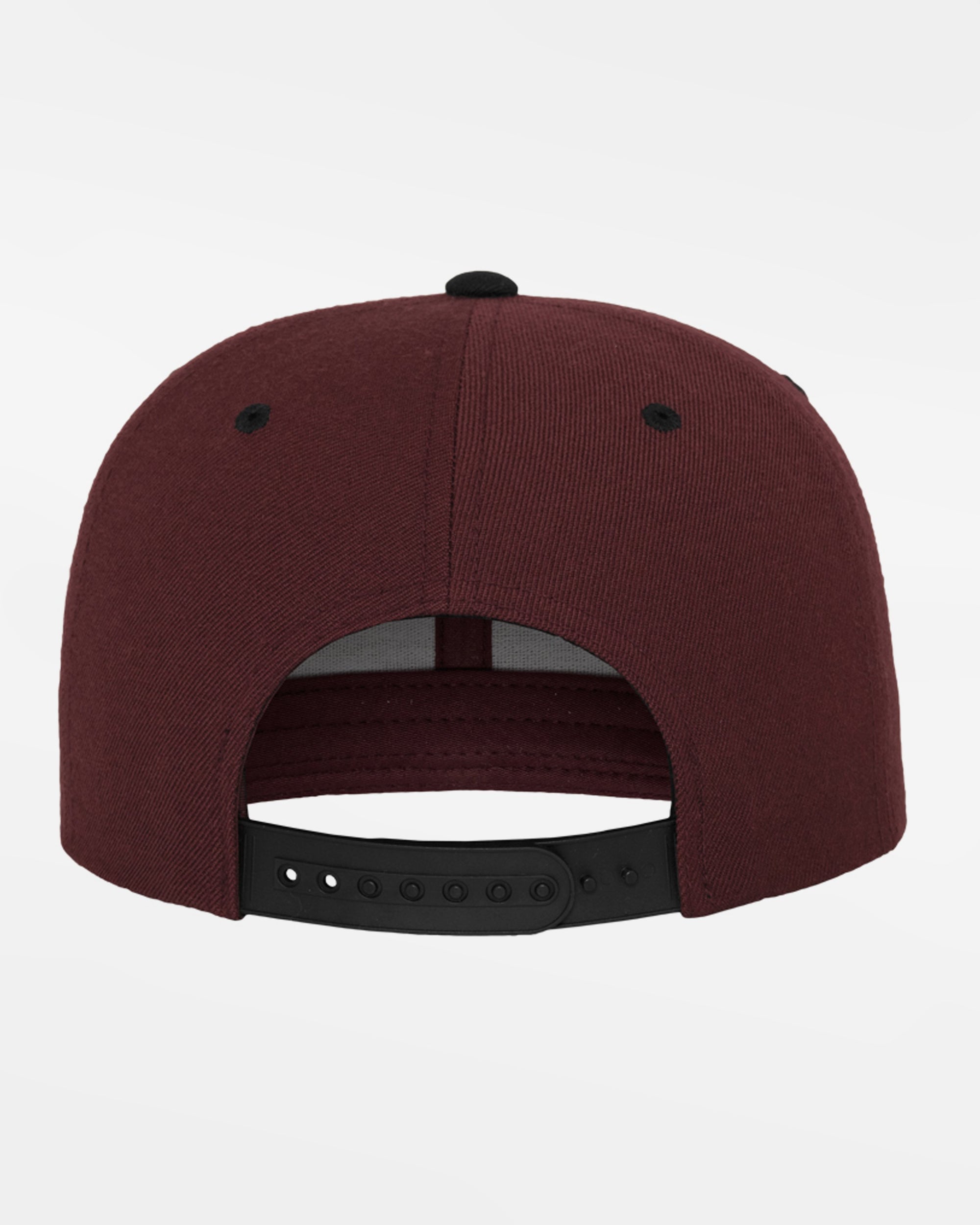Yupoong Snapback Cap 2-Tone, maroon rot-schwarz-DIAMOND PRIDE