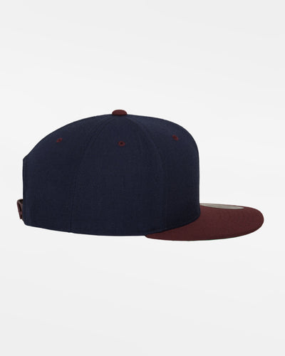 Yupoong Snapback Cap 2-Tone, navy blau-maroon rot-DIAMOND PRIDE