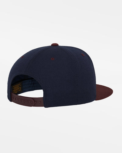 Yupoong Snapback Cap 2-Tone, navy blau-maroon rot-DIAMOND PRIDE