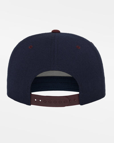 Yupoong Snapback Cap 2-Tone, navy blau-maroon rot-DIAMOND PRIDE