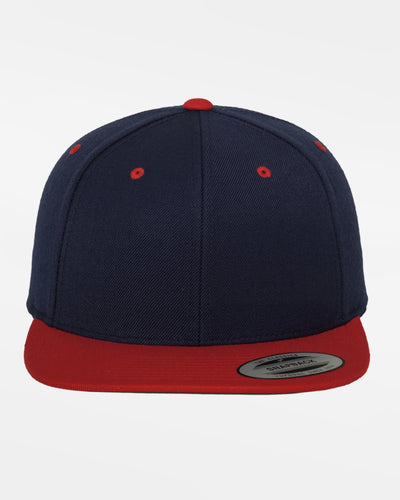 Yupoong Snapback Cap 2-Tone, navy blau-rot-DIAMOND PRIDE