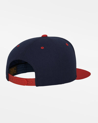 Yupoong Snapback Cap 2-Tone, navy blau-rot-DIAMOND PRIDE