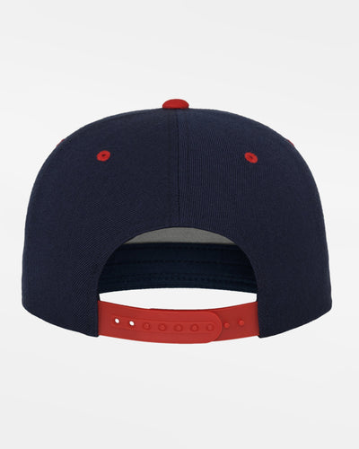 Yupoong Snapback Cap 2-Tone, navy blau-rot-DIAMOND PRIDE